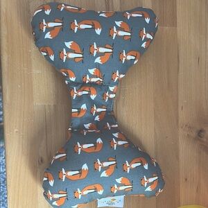 Gray Fox Print Infant Head Pillow